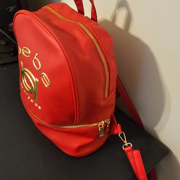 bebe Los Angeles Red Backpack Purse Tote Handbag main image 4